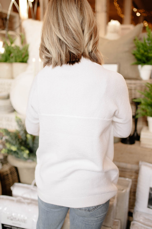 Nancy Ottoman Sweater | White - FINAL SALE