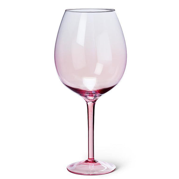 XL Iridescent Wine Glass | Pink Iris