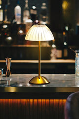 Fancy Shade LED Table Light | Gold