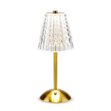 Crystal Shade LED Table Light | Gold