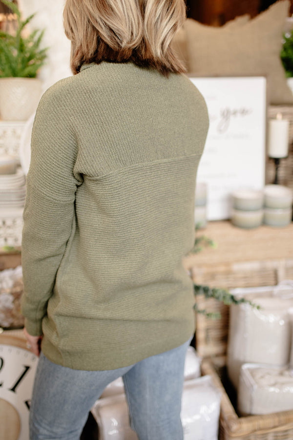Nancy Ottoman Sweater | Olive - FINAL SALE
