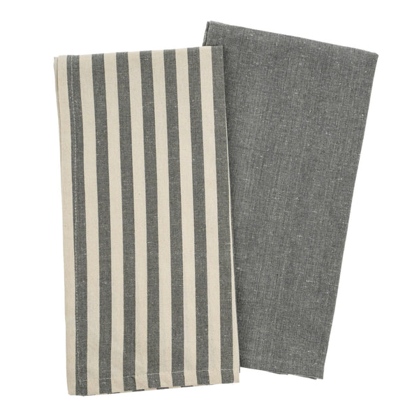 Lucia Tea Towel Set of 2 | Grey