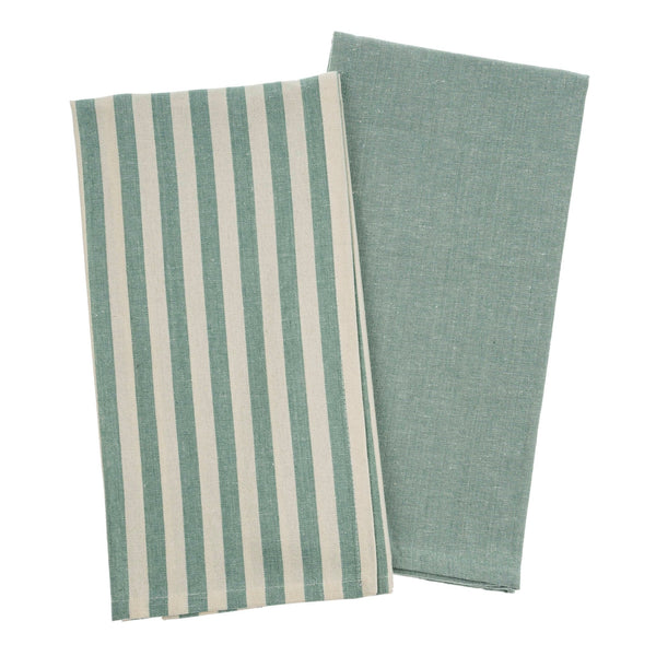 Lucia Tea Towel Set of 2 | Aqua