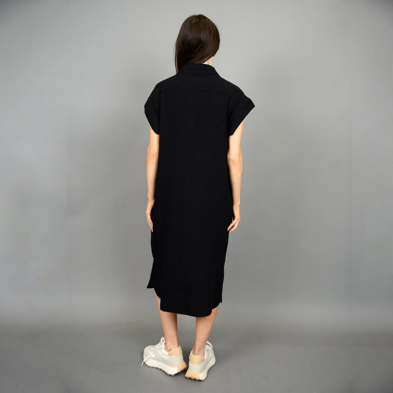 Aira Gauze Dress | Black