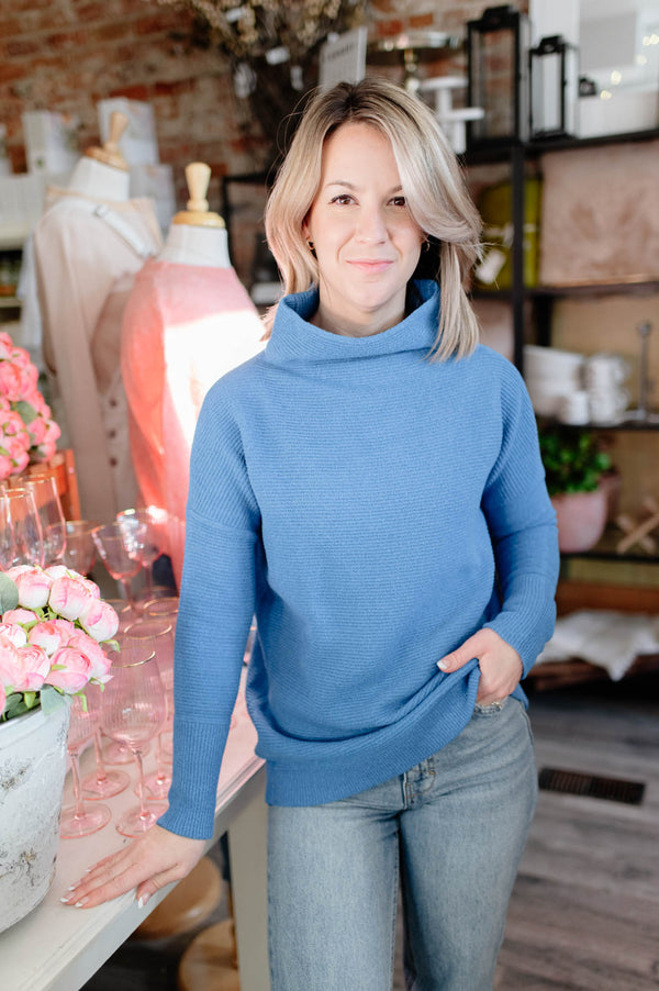 Nancy Ottoman Sweater | Bright Blue - FINAL SALE