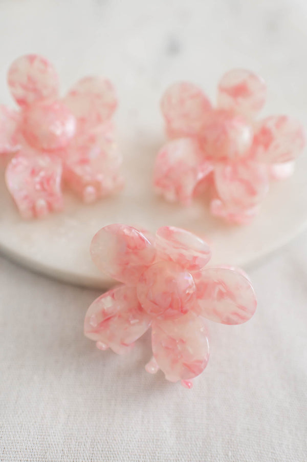 Barbays Flower Clip | Rosey Pink
