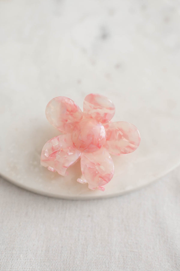Barbays Flower Clip | Rosey Pink