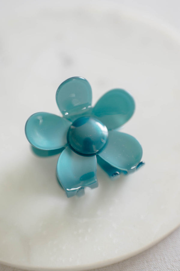 Barbays Flower Clip | Teal