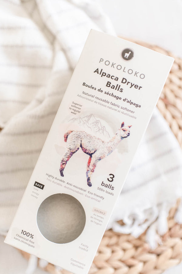 Alpaca Dryer Balls Set of 3 | Natural