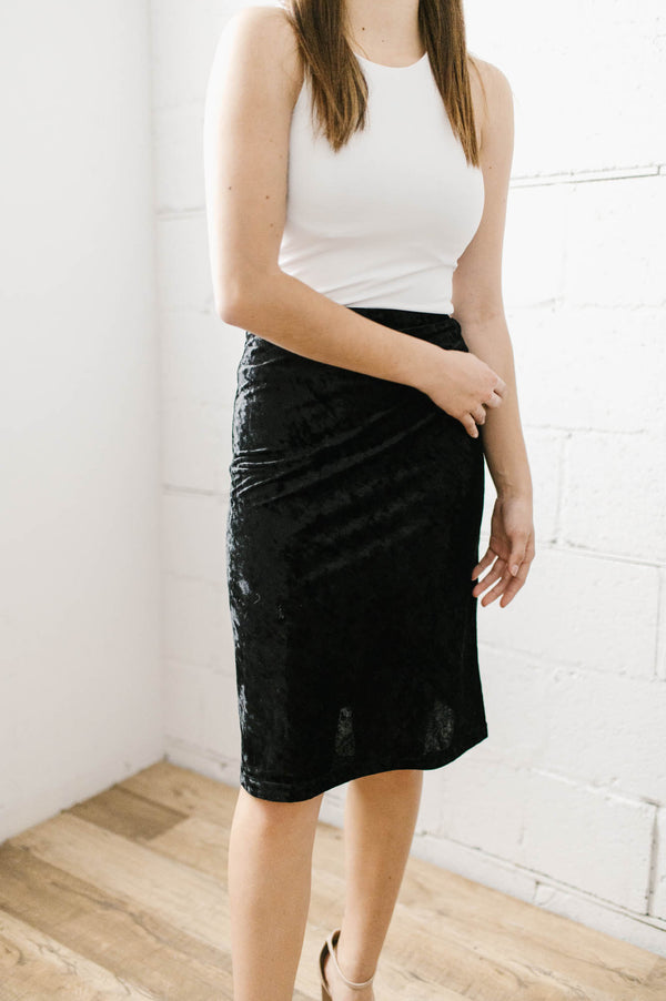 Allina Midi Skirt | Black - FINAL SALE