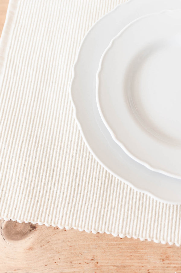 Ribbed Solid Placemats | Natural