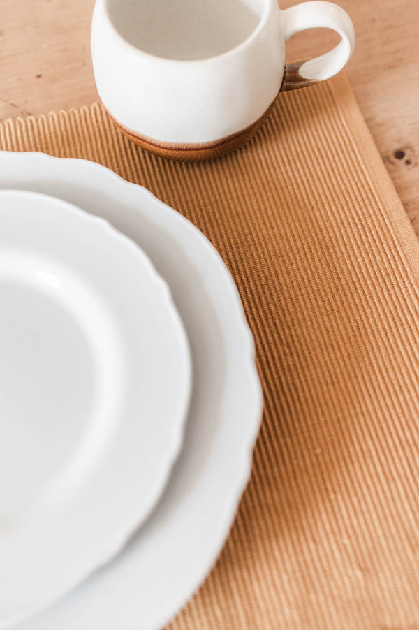 Ribbed Solid Placemats | Mustard