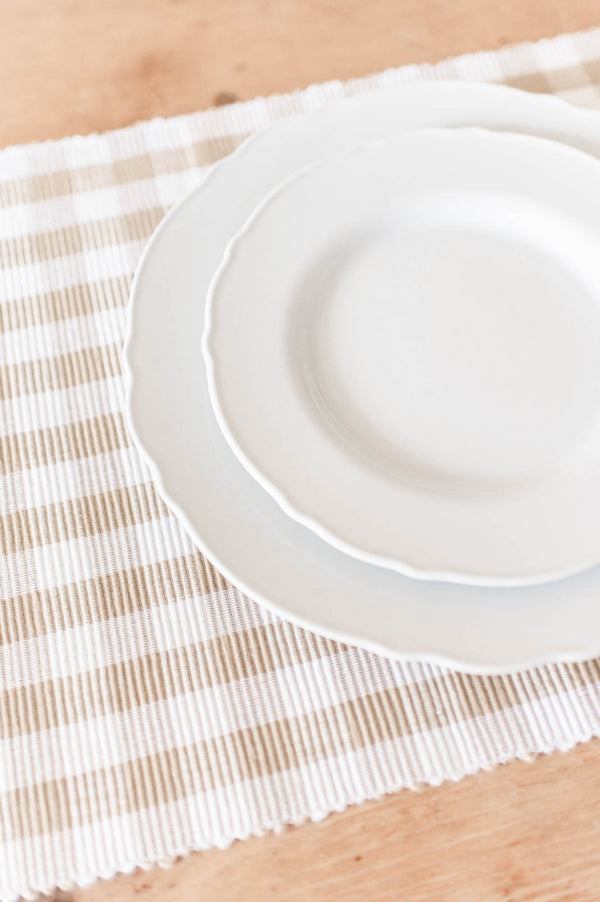 Ribbed Buffalo Placemats | Beige