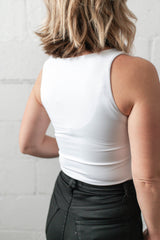 Viola Sleeveless Bodysuit | White
