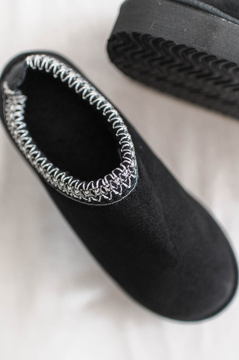 Mini Boots Slippers | Black
