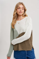Layne Sweater | Sage Combo - FINAL SALE