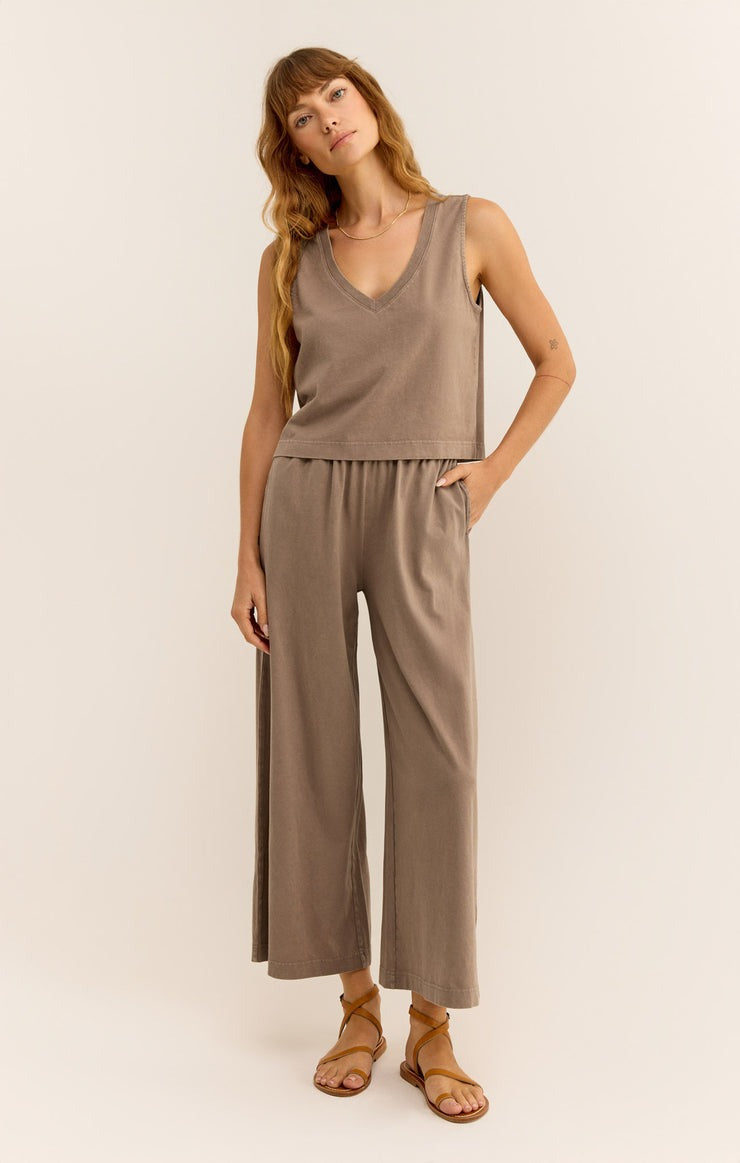 Scout Jersey Flare Pant | Iced Coffee