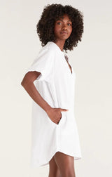Talia Gauze Dress | White