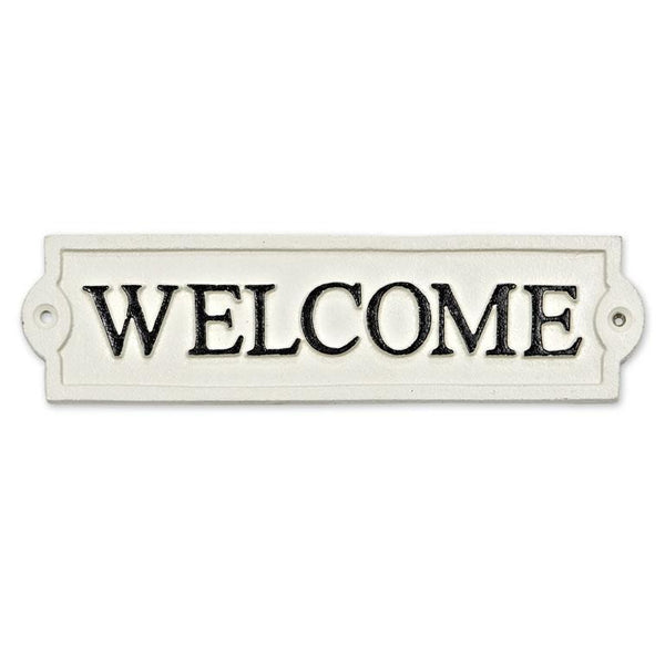 Welcome Iron Sign | White & Black