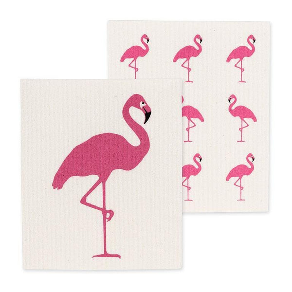 S/2 Swedish Dishcloths | Flamingo