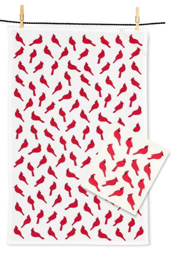 Dishcloth & Towel Set | Cardinals