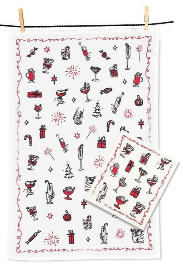 Dishcloth & Towel Set | Cocktails