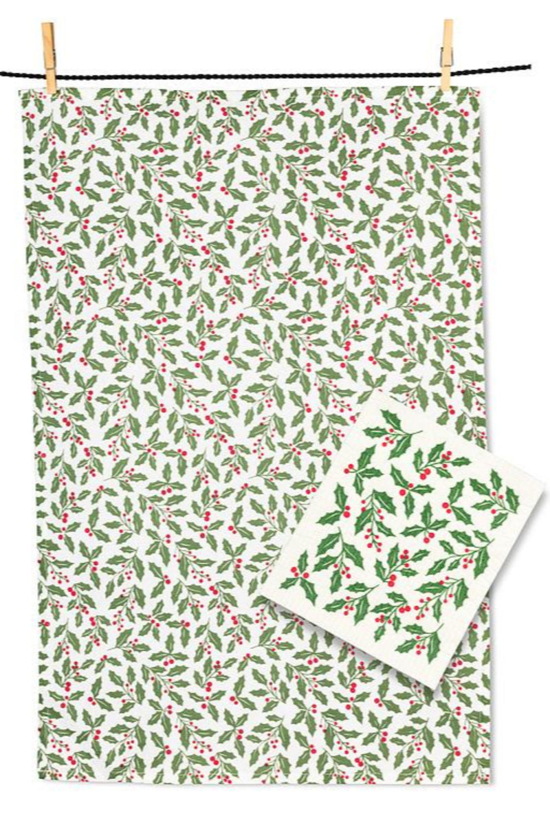 Dishcloth & Towel Set | Holly