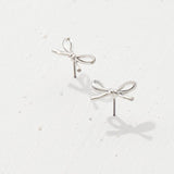 Bow Earrings | Silver