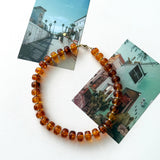 Chunky Resin Beaded Necklace | Amber