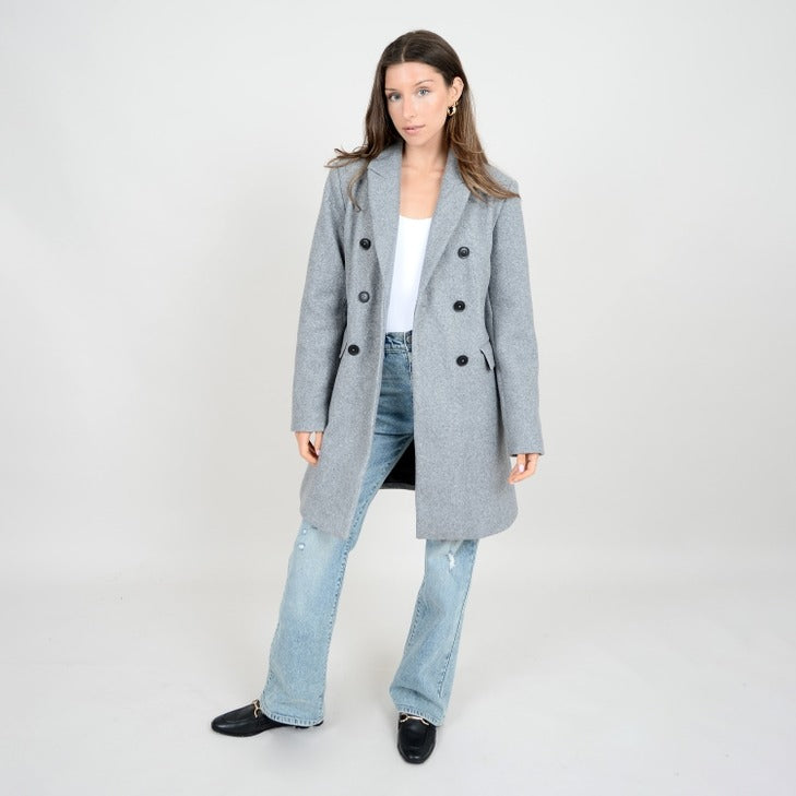 Morgana Blazer Coat | Grey Melange - FINAL SALE