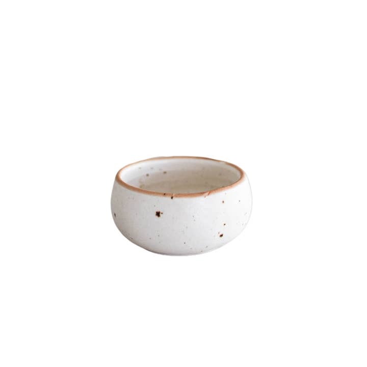 White Speckled Dip Bowl