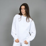 Christa Fleece Pullover | White - FINAL SALE