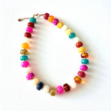 Chunky Resin Beaded Necklace | Multi