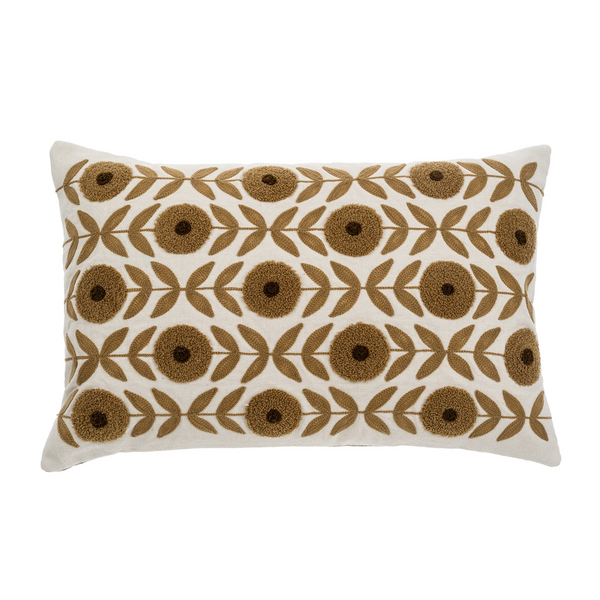 Blossom Embroidered Cushion 16x24