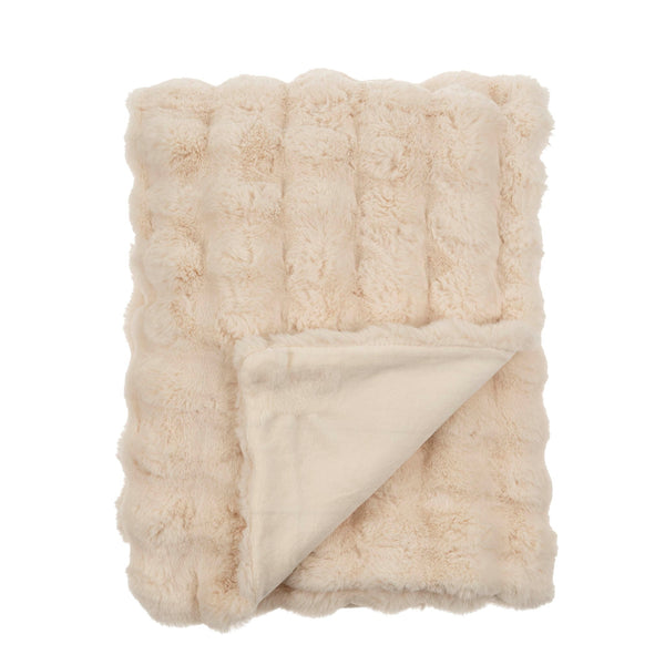 Faux Fur Throw | Cream