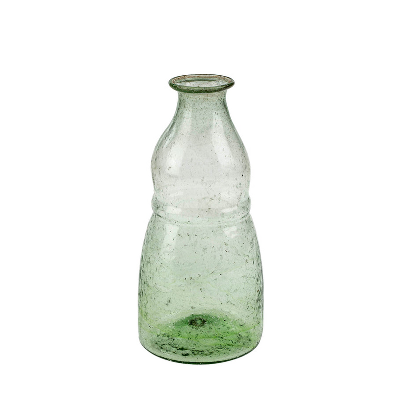 Recycled Glass Bottle Vase | Seagreen