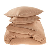 Lina Linen Queen Duvet Set Terracotta {Online Exclusive}