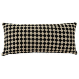 Check Weave Cushion 14x31 | Black