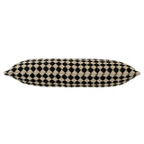 Check Weave Cushion 14x31 | Black