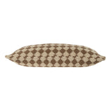 Check Weave Cushion 12x21 | Brown