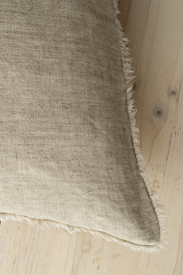 Lina Linen Cushion 24x24 | Almond