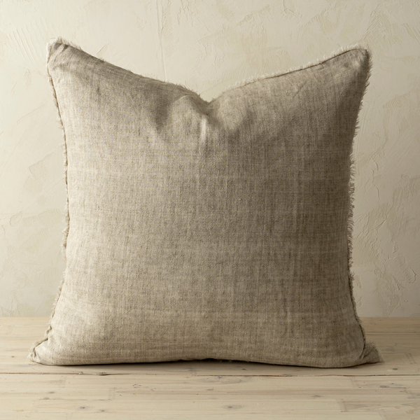 Lina Linen Cushion 24x24 | Almond