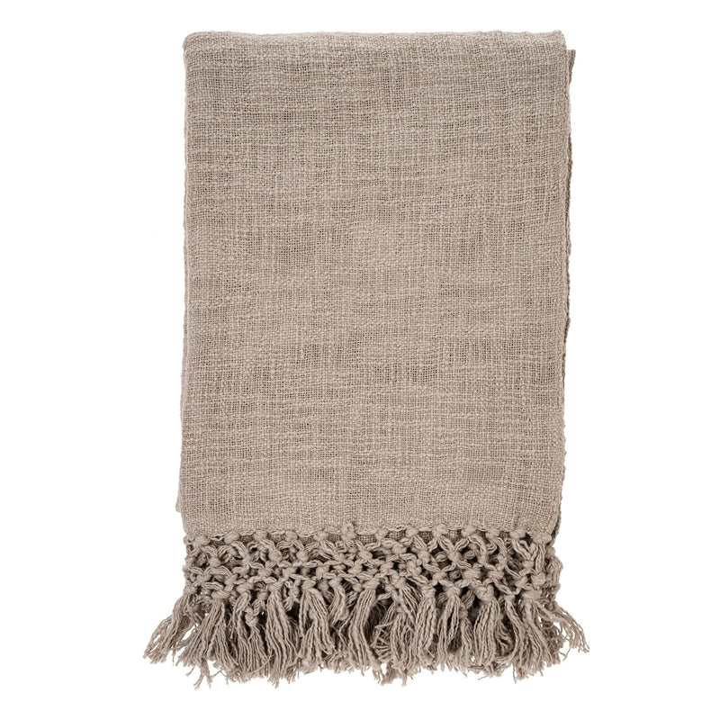 Braided Tassel Throw | Natural