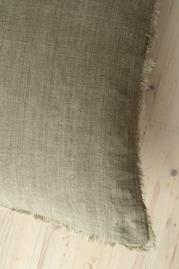 Lina Linen Cushion 24x24 | Mink
