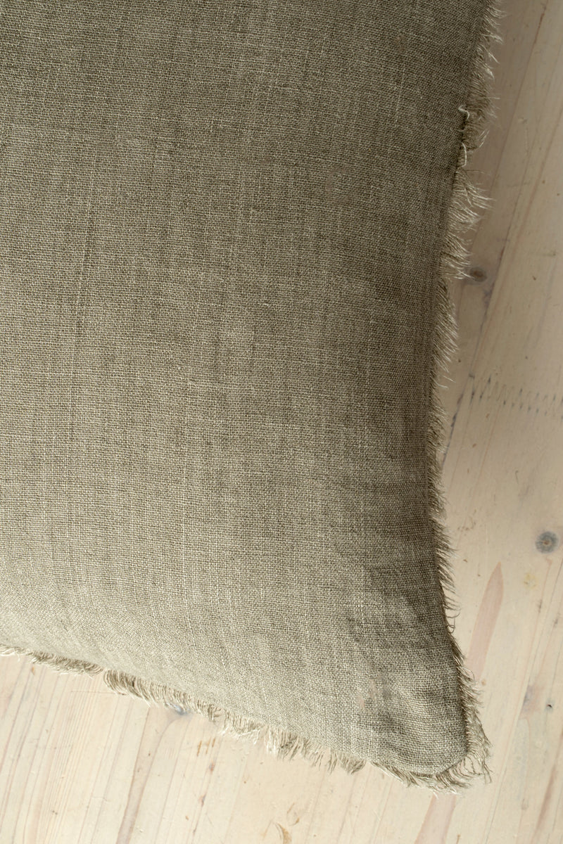 Lina Linen Cushion 24x24 | Mink