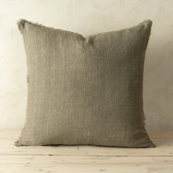 Lina Linen Cushion 24x24 | Mink