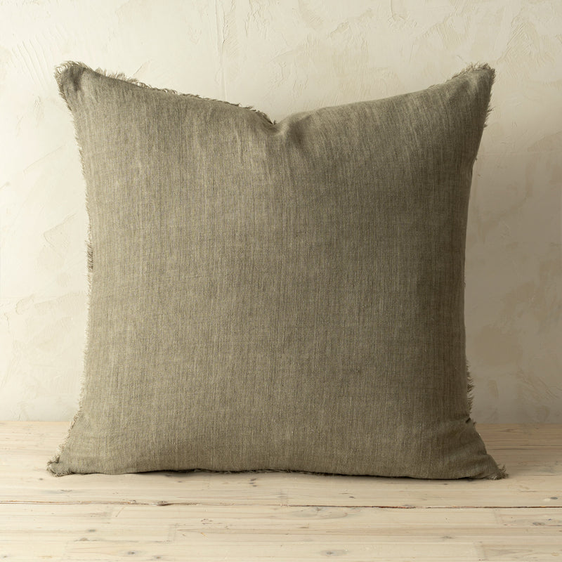 Lina Linen Cushion 24x24 | Mink