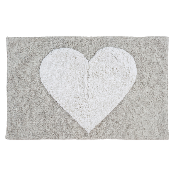 Heart Bathmat | Grey