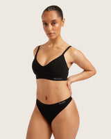 Wireless T-Shirt Bra | Black