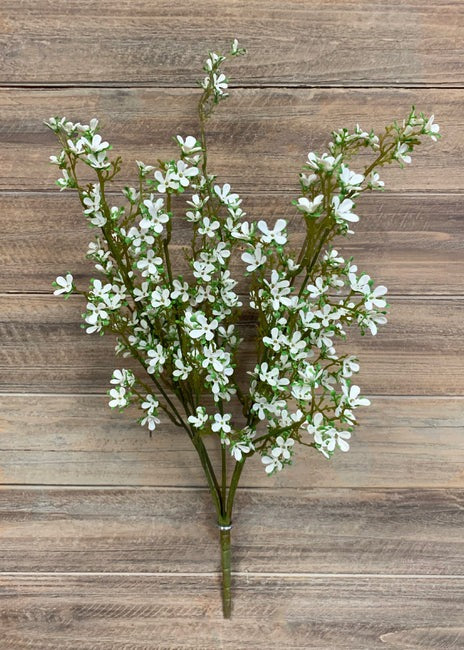 White Mini Flower Bush | 21.5"